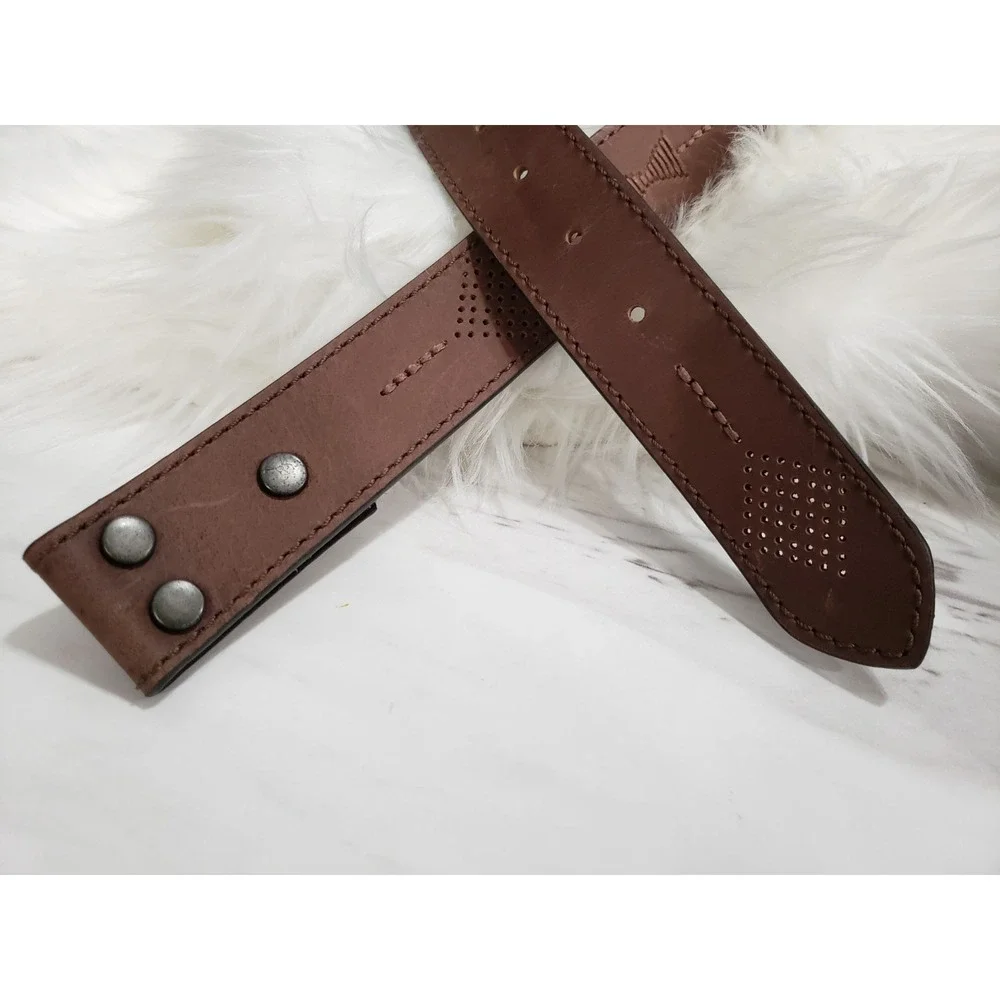 Idyllwind Rodeo Brown Genuine Leather Boho Western Festival Belt NO BUCKLE SMALL